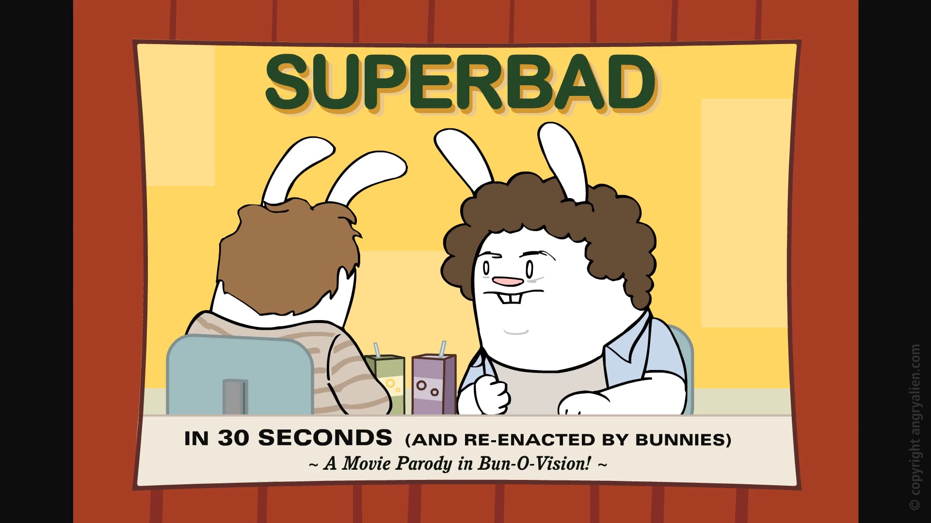 Superbad in 30 Seconds and Re-enacted by Bunnies