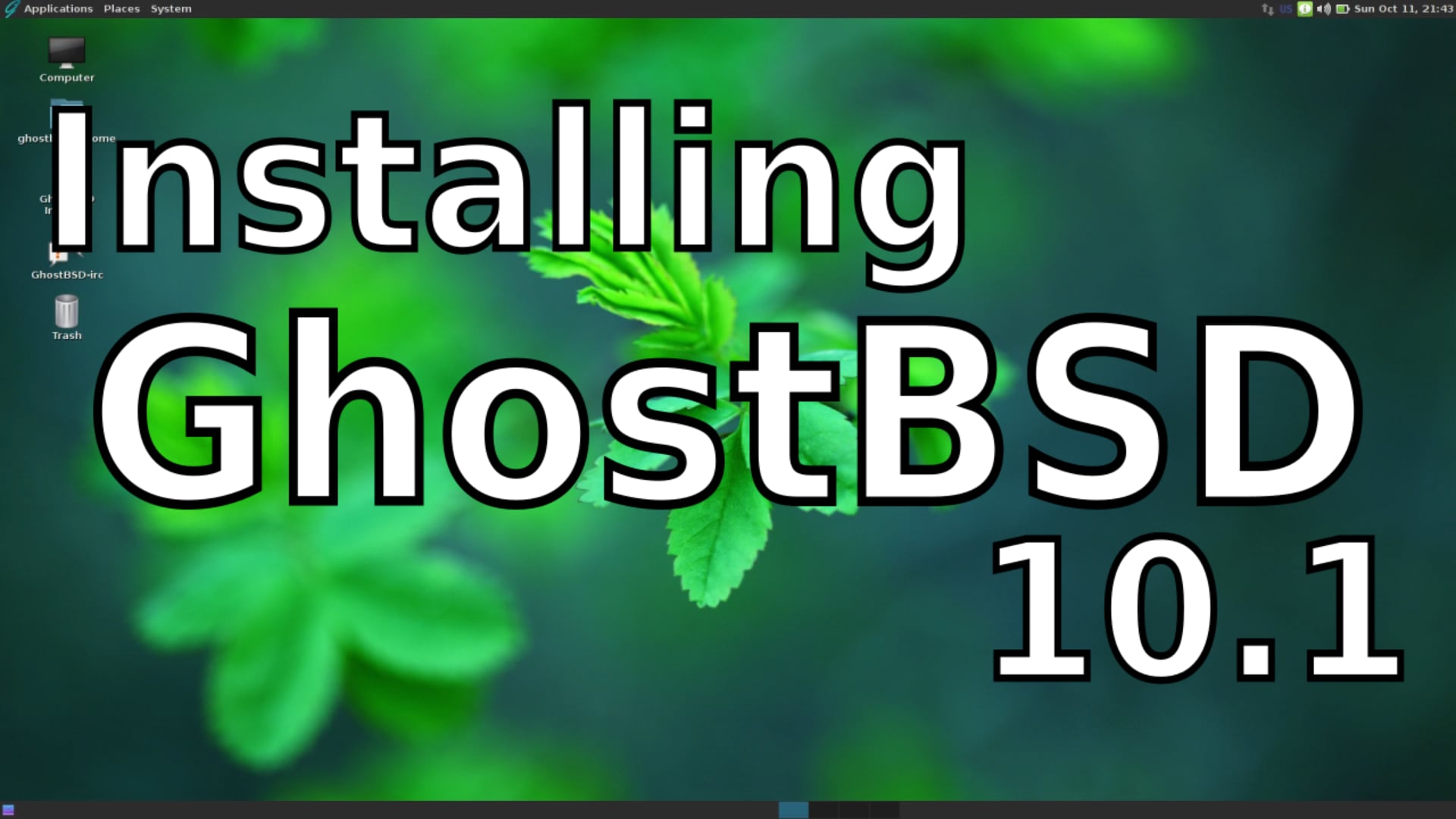 Installing GhostBSD 10.1 Ève