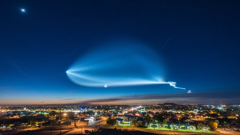 Lançamento do foguete SpaceX Falcon 9