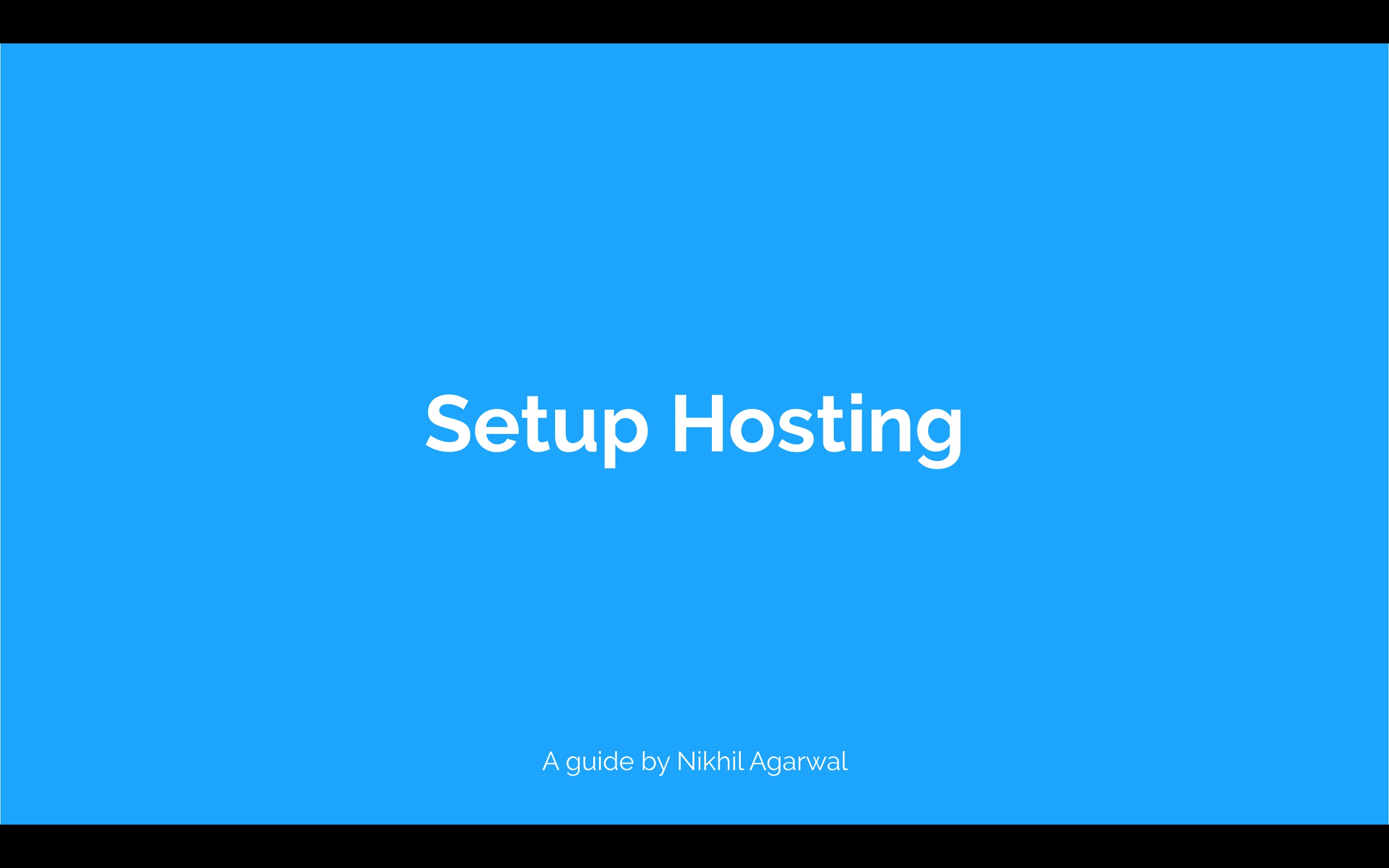 Setup Web Hosting on Vimeo