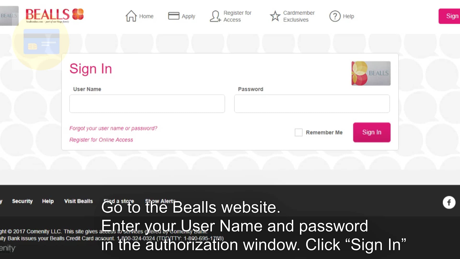 Bealls Credit Card Login in 2018 on Vimeo