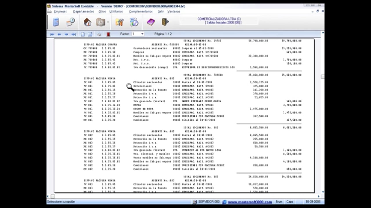 25 Mastersoft Contable Uso de Interface