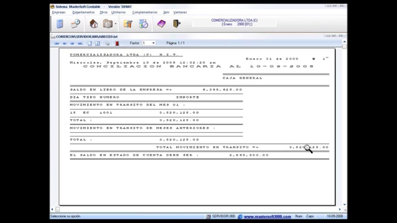 27 Mastersoft Contable Graficos, Conciliaciones