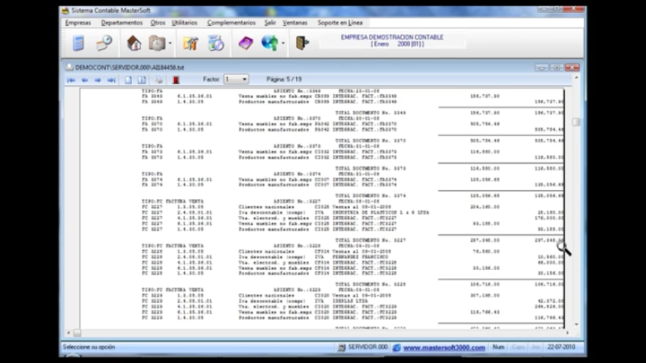 29 Mastersoft Interface Demostracion