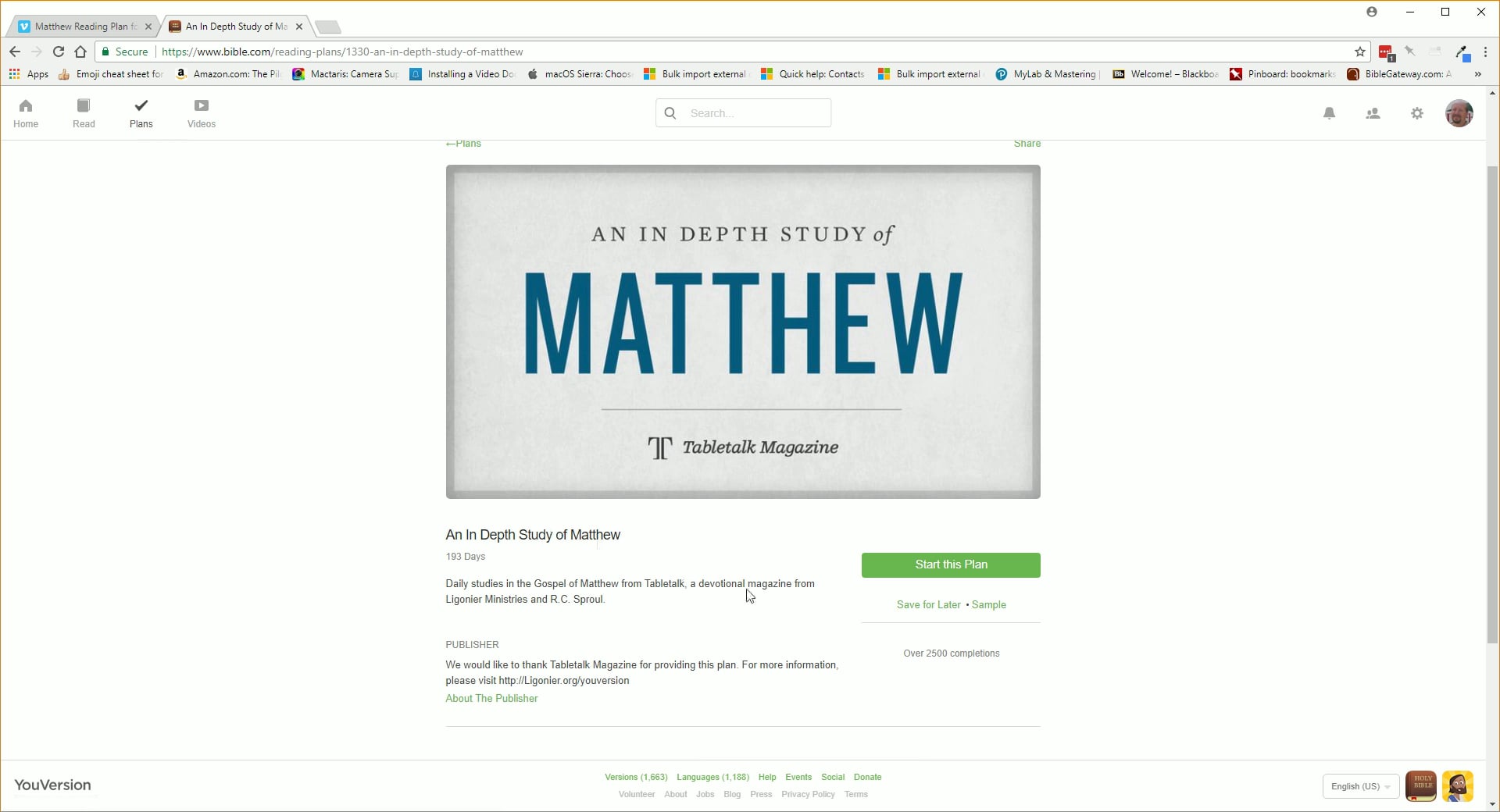 Matthew Reading Plan for Web Browser on Vimeo