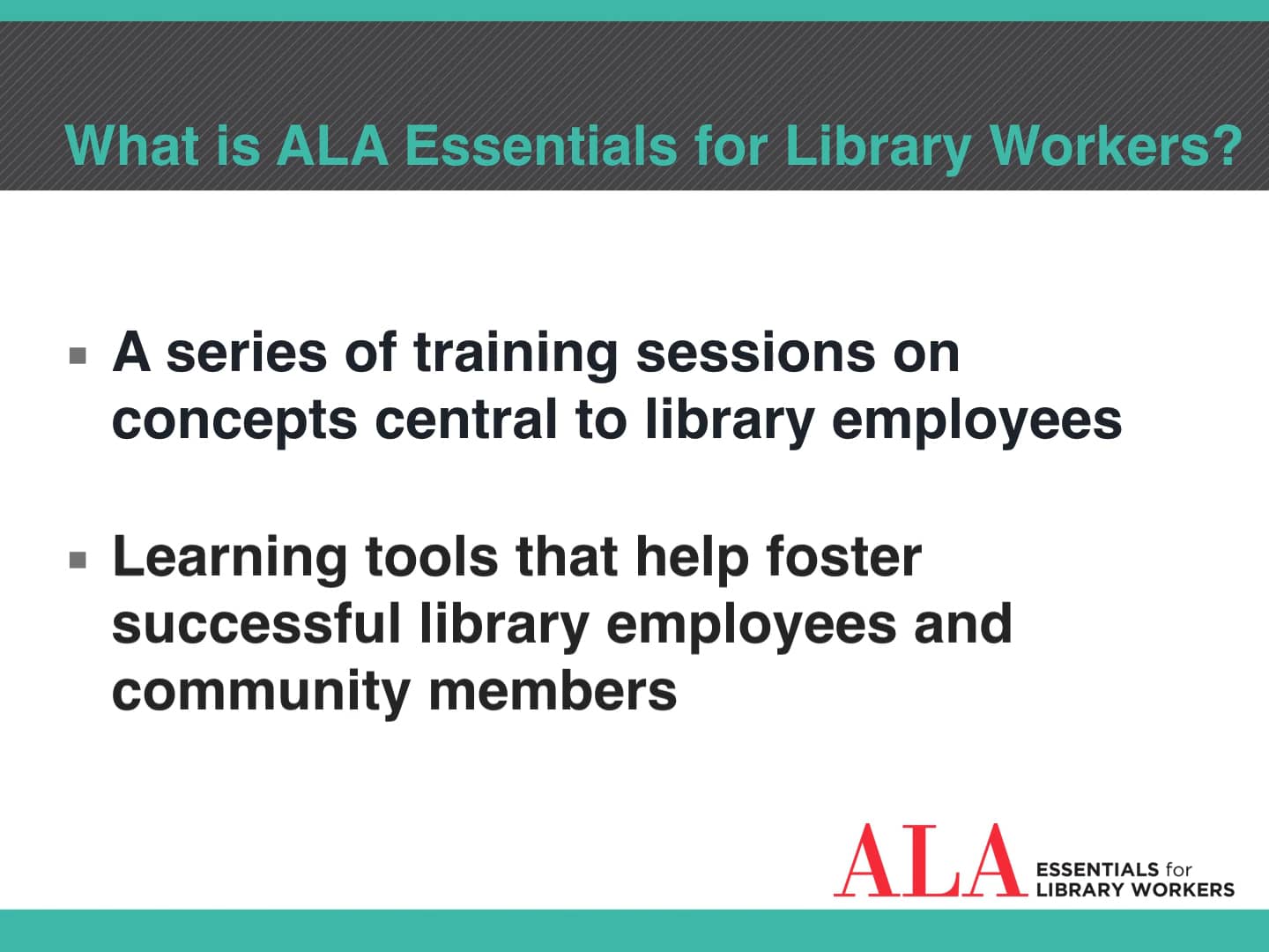 ALA Essentials on Vimeo