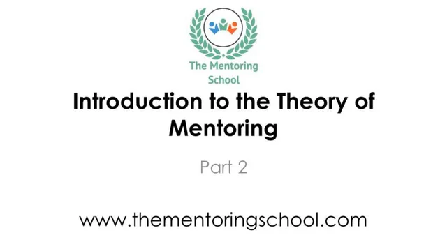 Foundational theories of mentoring: Educative mentoring