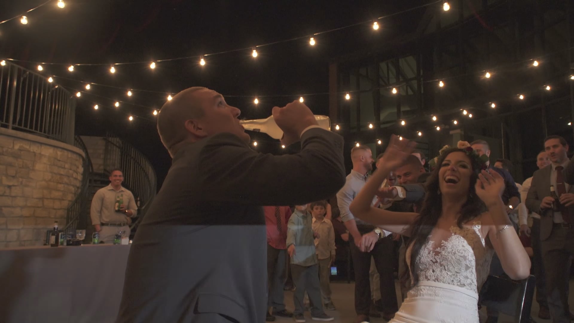 Melissa + Erik Prosser Wedding - Gardner Toss Surprise Icing