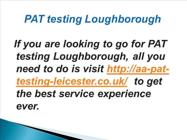 PAT testing Loughborough - aa-pat-testing-leicester.co.uk on Vimeo