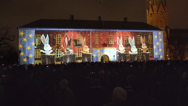 New Year's Eve in Linköping  2017 / Linköping 3D-mapping ljusshow