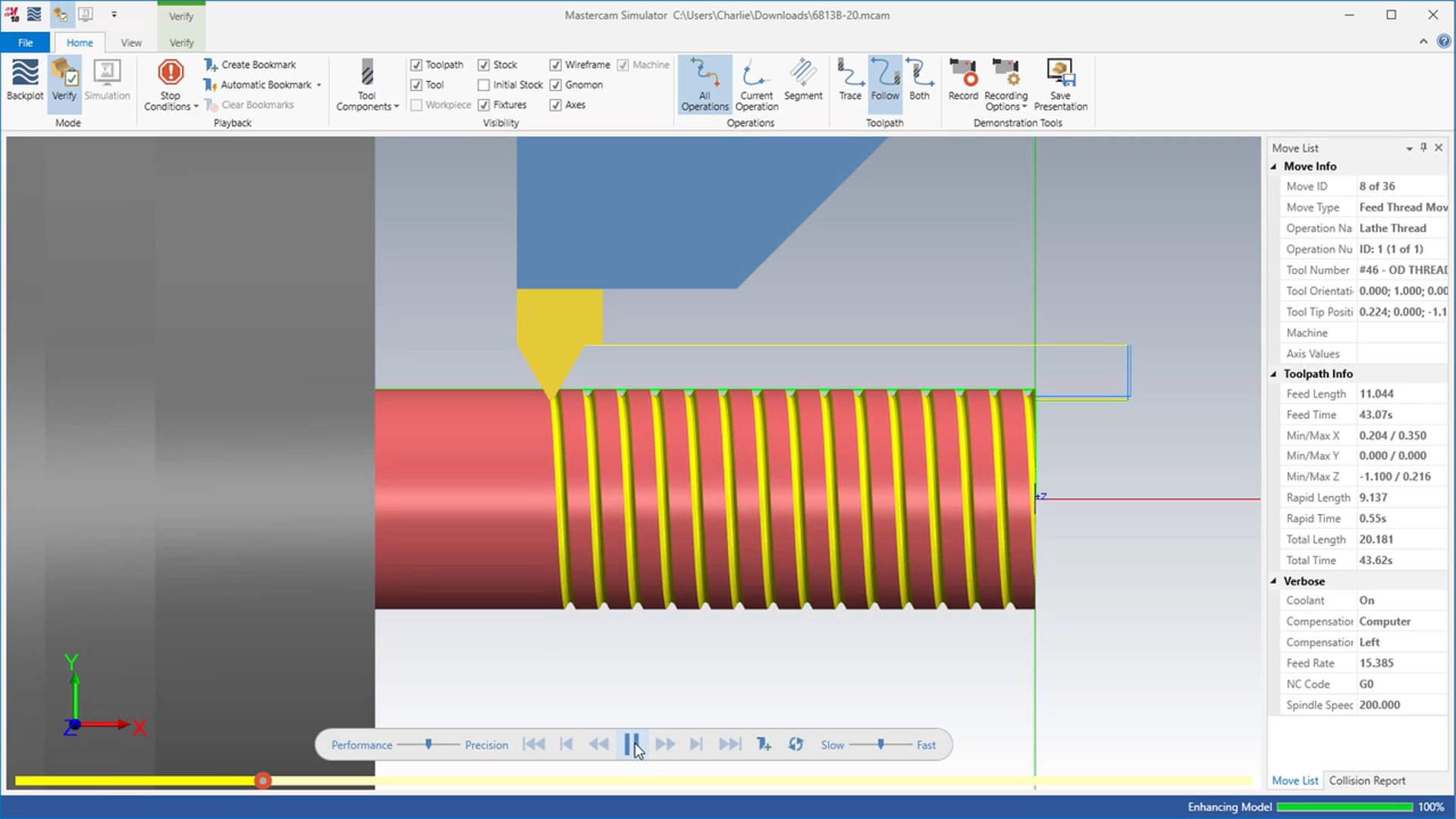 Lathe Toolpath Thread Basics