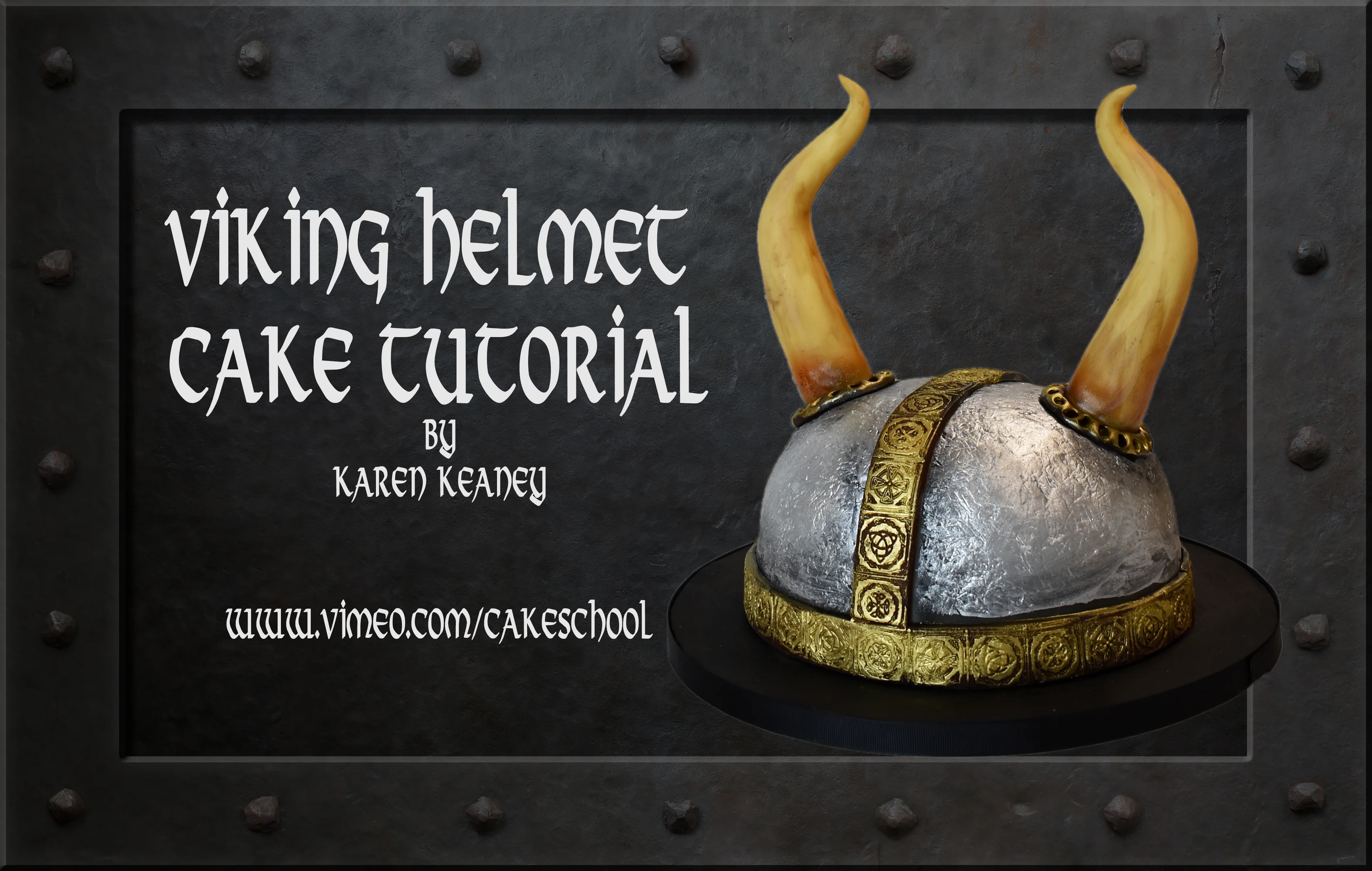 Viking Helmet Cake Tutorial in Roses and Bows Cakery Cake School on Vimeo