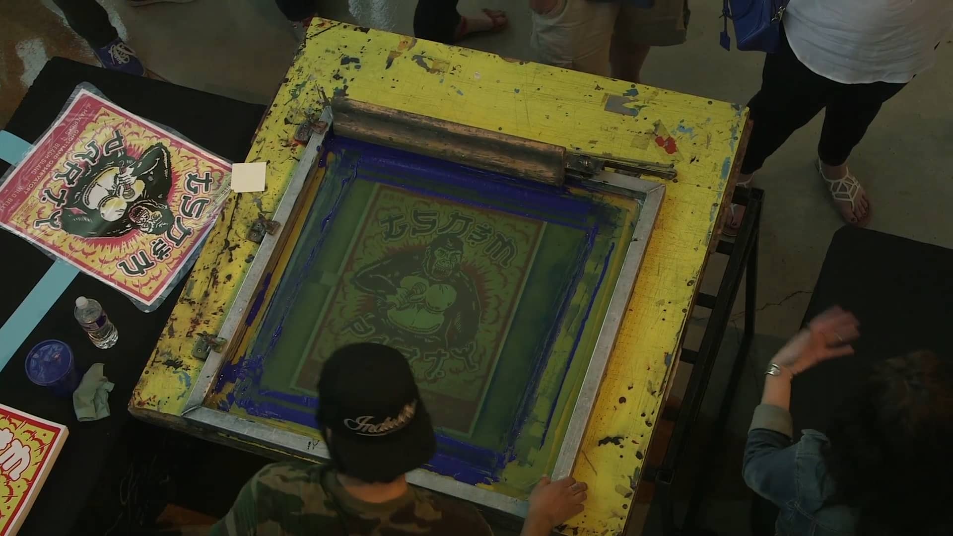 GSD&M SXSW Party Poster Live Screenprinting on Vimeo