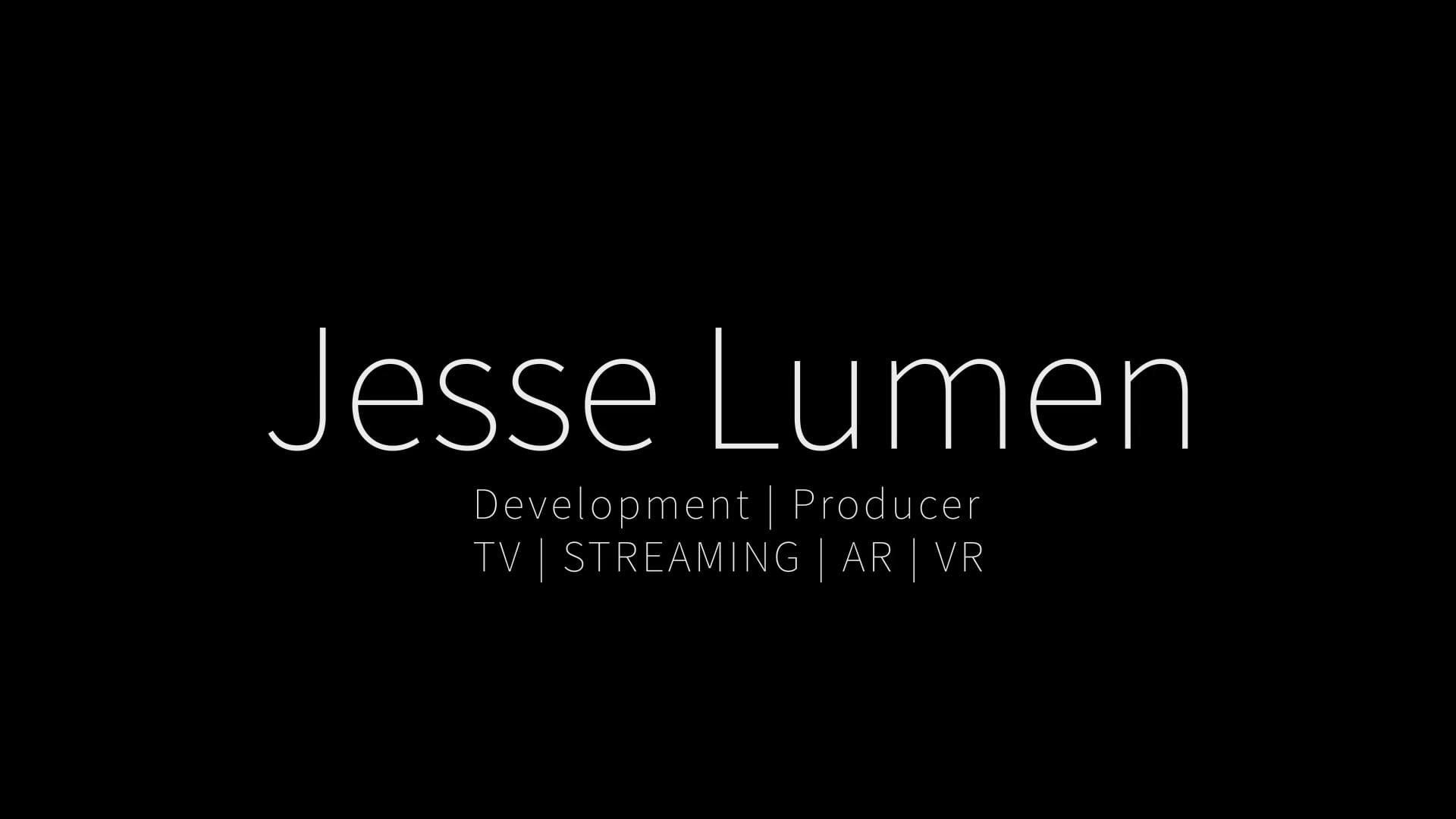 Jesse Lumen - Producer Reel