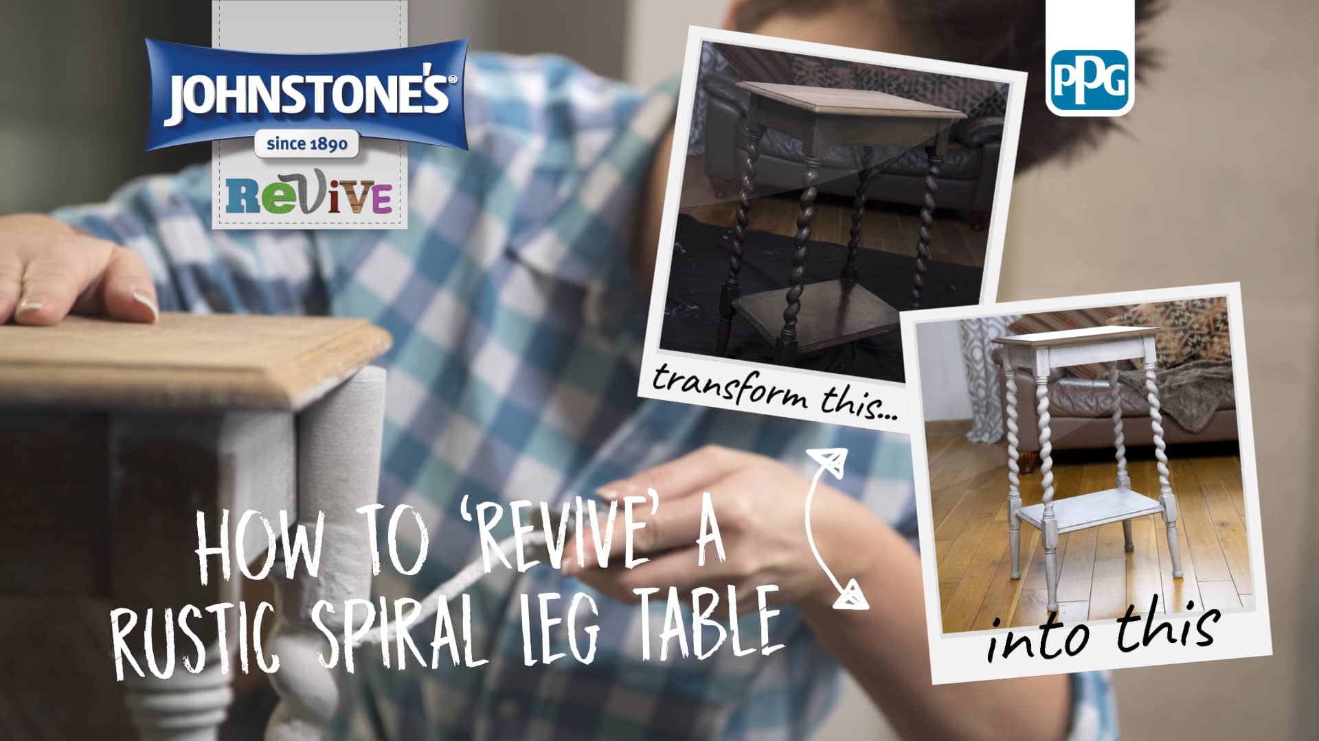 How To Revive a Rustic Spiral Leg Table with Johnstone's Chalky