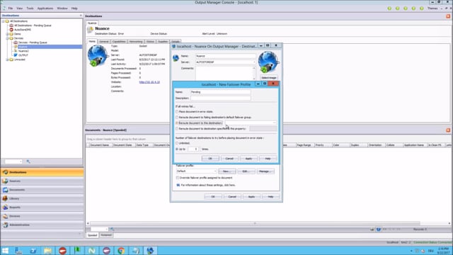 Output Manager Howto Printer Failover