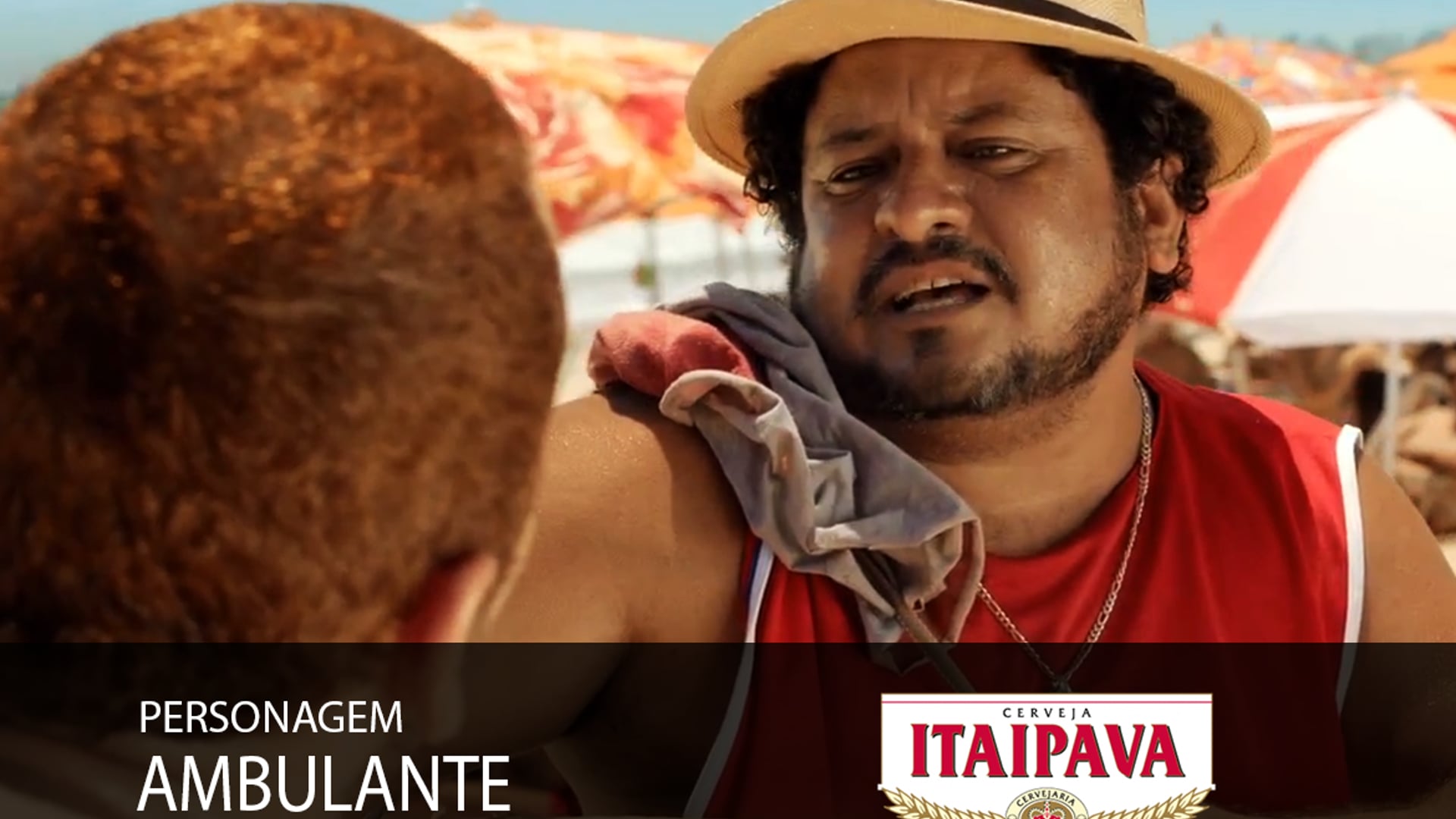 Hilton Castro - comercial "Itaipava -  Areia Quente" personagem: Ambulante