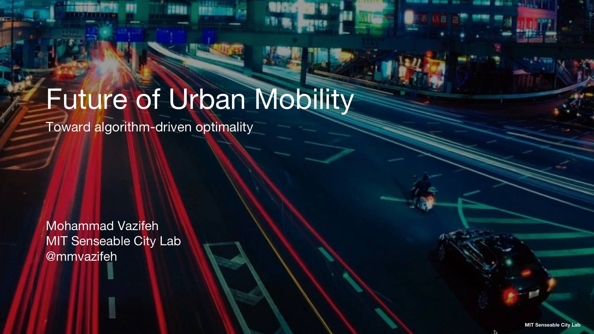 Mohammed Vazifeh Addressing City Scale Optimization Problems Of Ride 