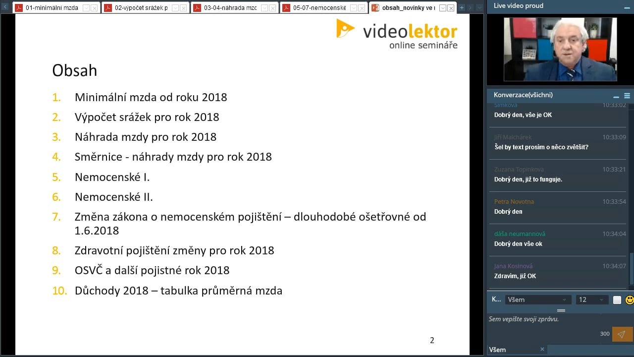 Novinky ve mzdách v roce 2018