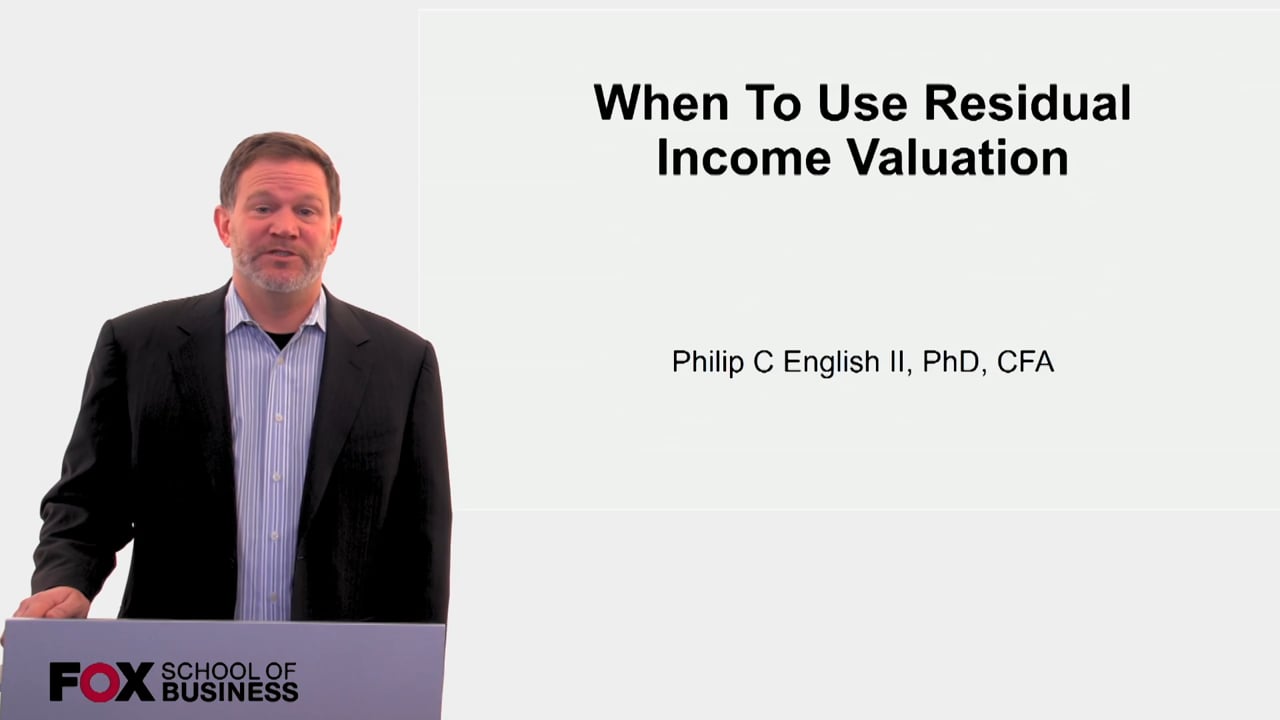 Login to view When To Use Residual Income Valuation