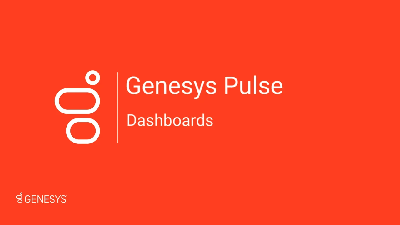 Genesys Pulse: Dashboards