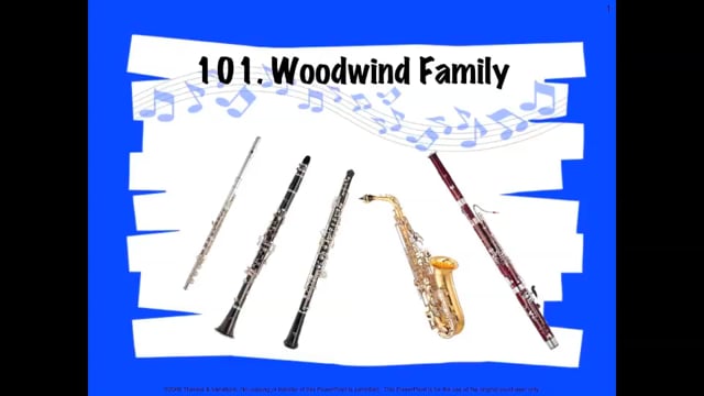 Instruments from store the woodwind family