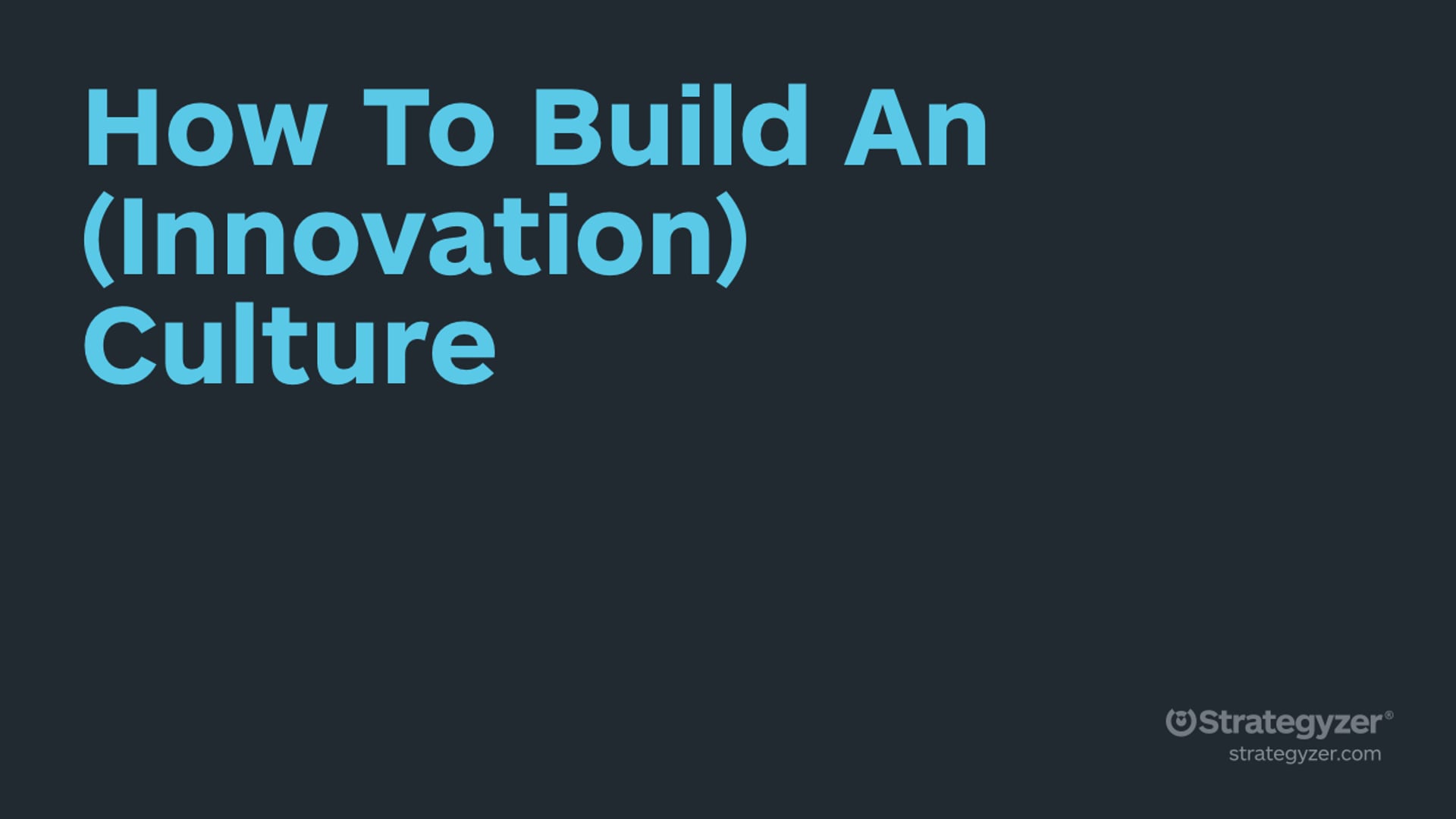 Webinar Replay: How To Design An (Innovation) Culture