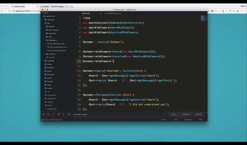 Sending Middleware - Build A Chatbot - Beyond Code