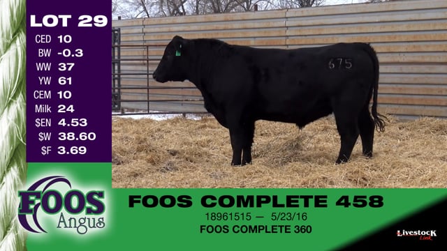 Lot #29 - FOOS COMPLETE 458