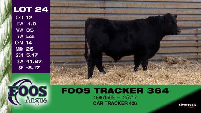 Lot #24 - FOOS TRACKER 364