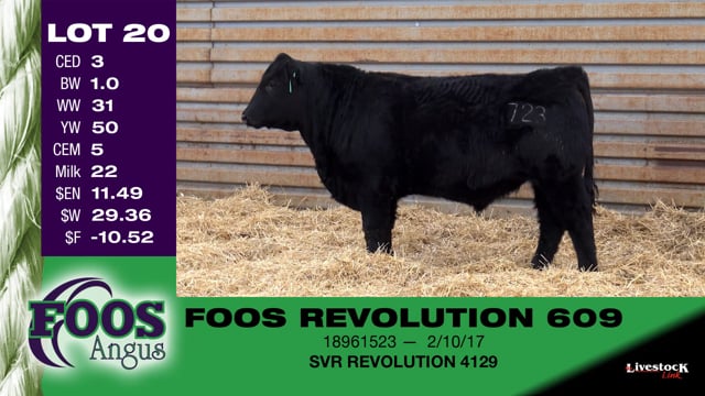 Lot #20 - FOOS REVOLUTION 609
