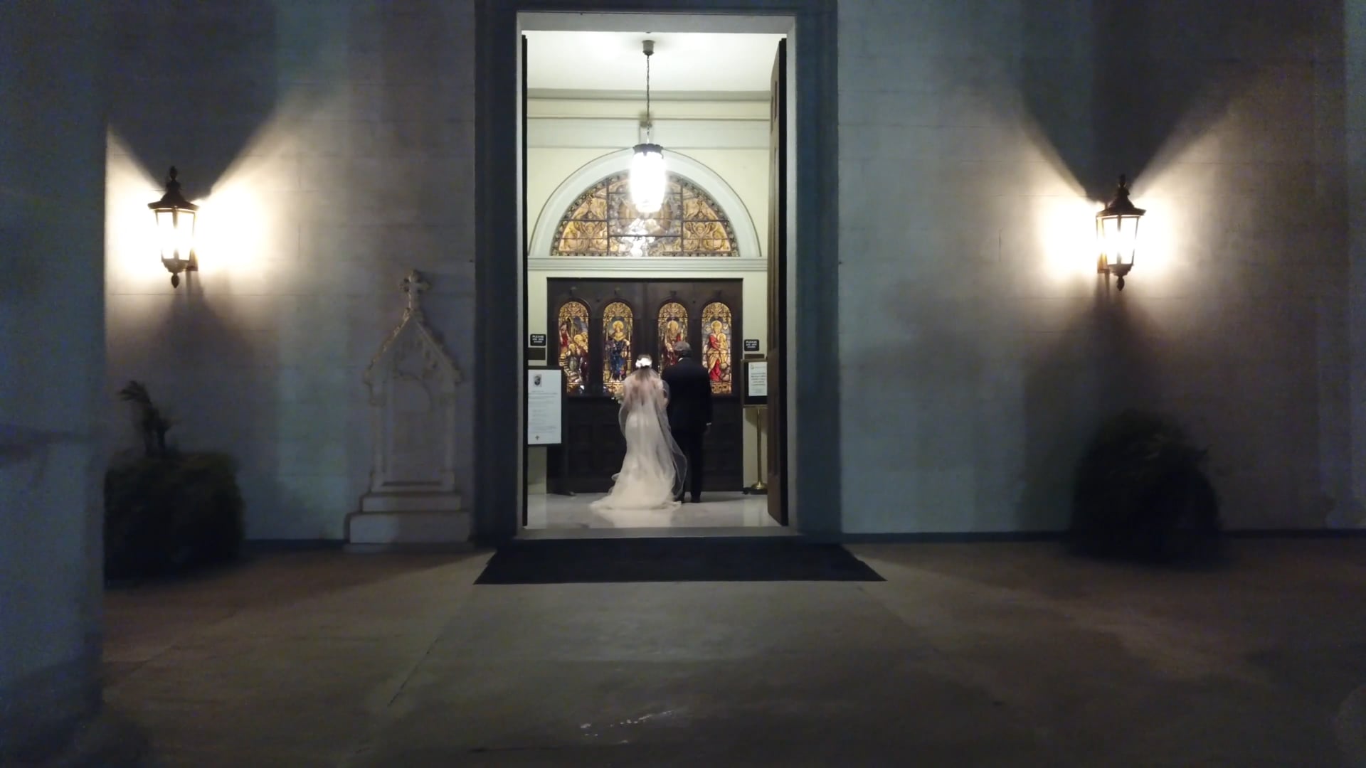 Kathleen walking down aisle