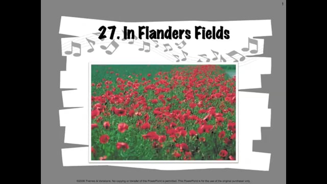 In Flanders' Fields Lyric Video 