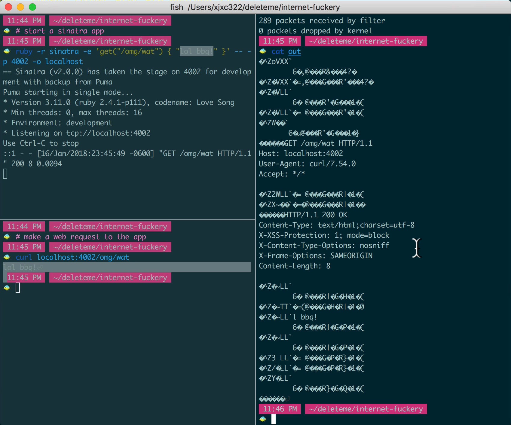 Spying on localhost applications on Vimeo