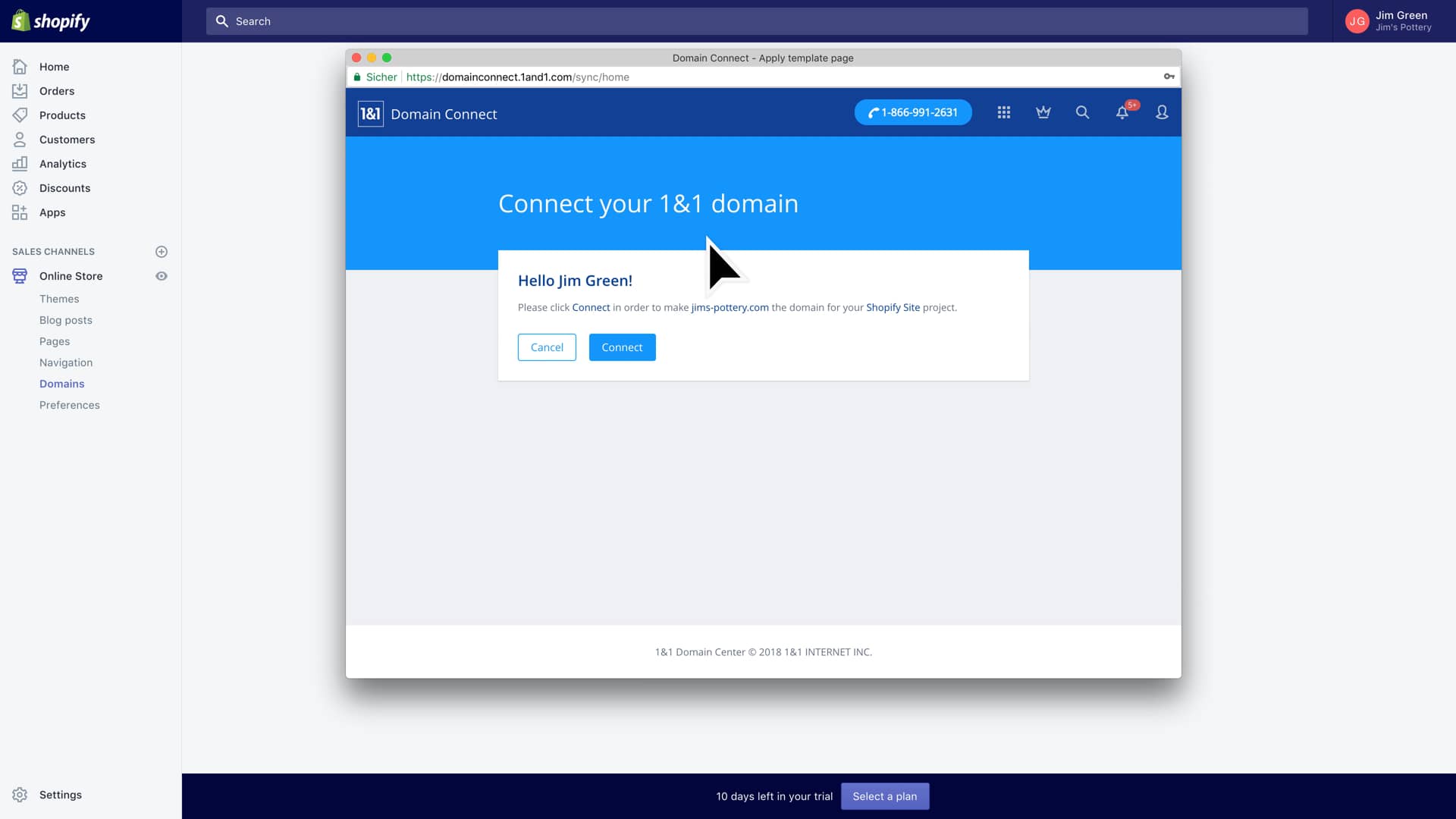 Connecting Your IONOS Domain to Shopify on Vimeo