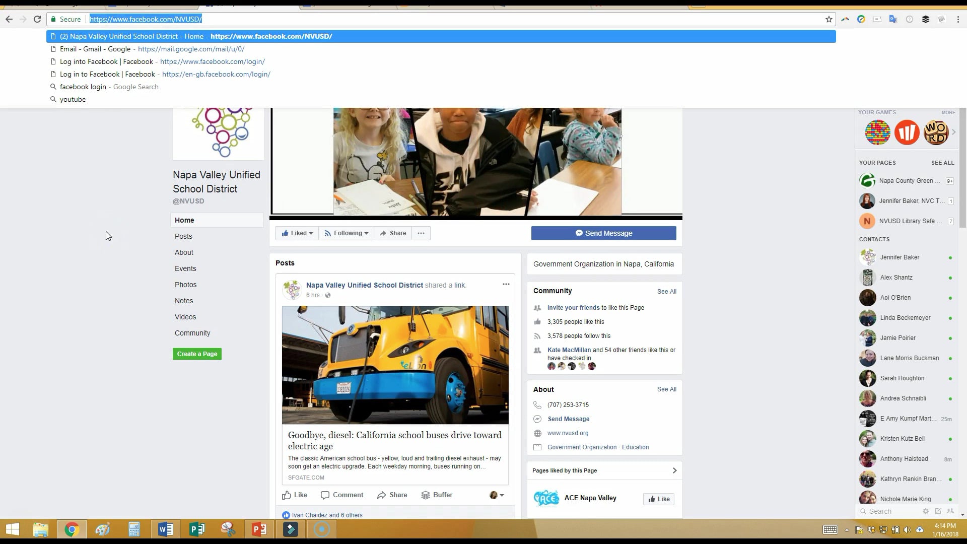 Finding NVUSD info on Facebook on Vimeo