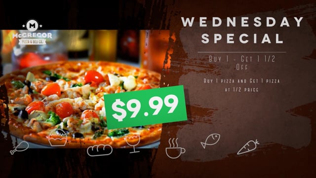 Wednesday Special @ McGregor Pizza