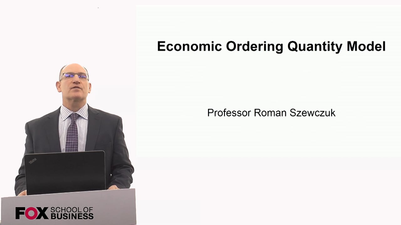 Economic Ordering Quantity Model