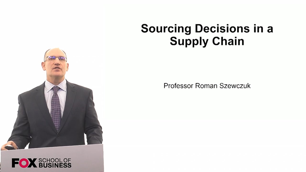 Sourcing Decisions in a Supply Chain
