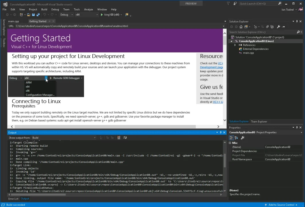 Visual C++ for Linux Development - Setting up additional include ...