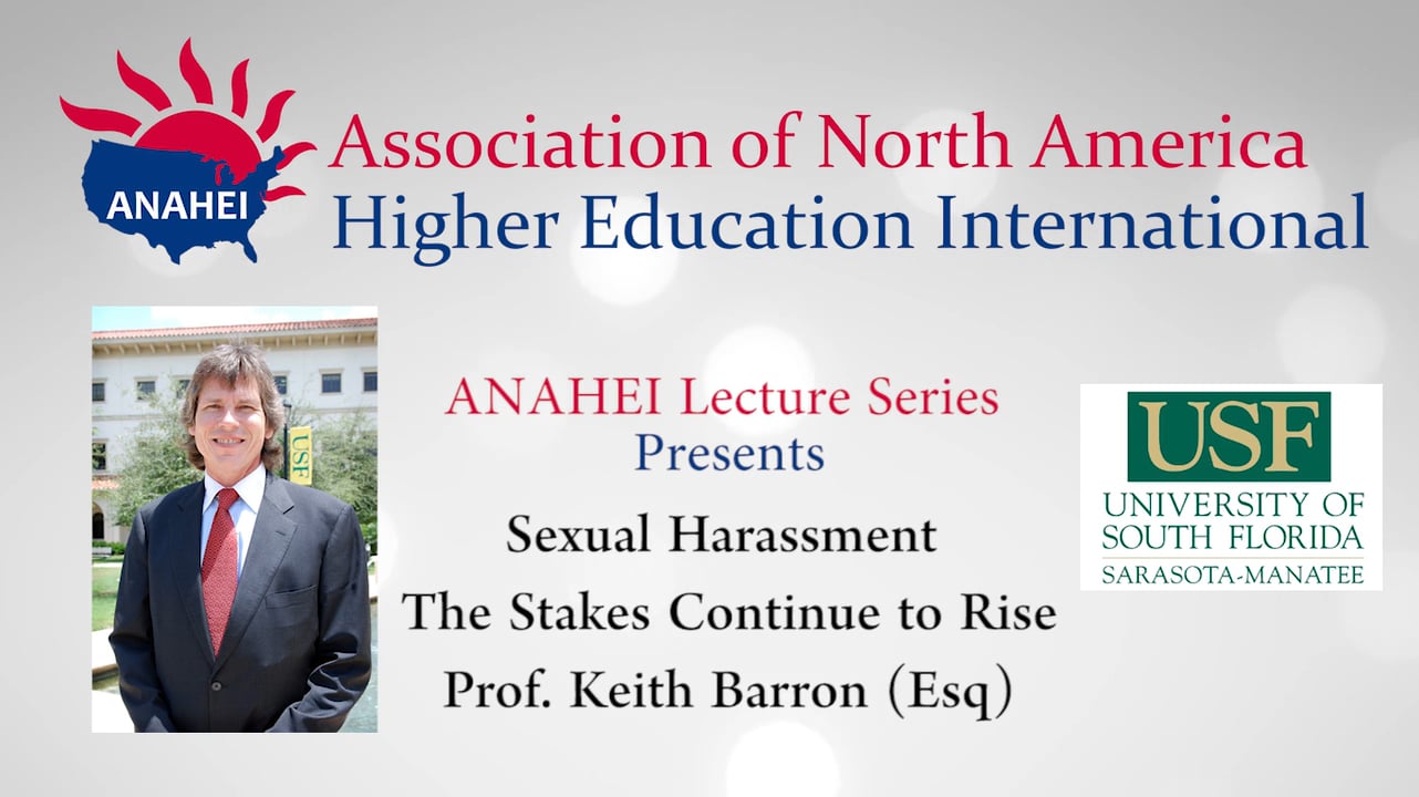 ANAHEI Distinguished Lecture Series: Prof. Keith Barron, Esq.