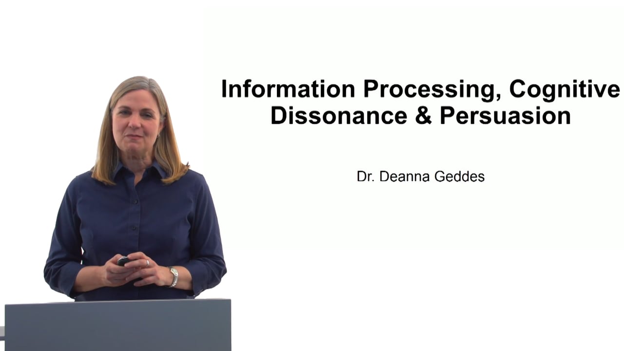 Information Processing, Cognitive Dissonance & Persuasion