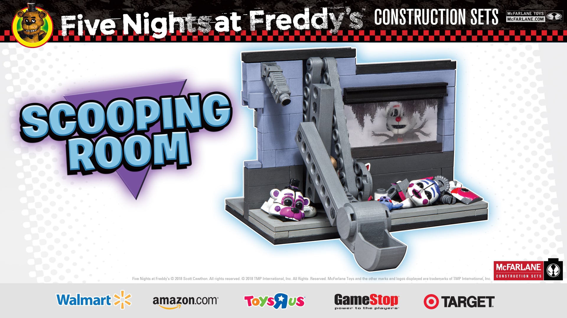 Five Nights at Freddy s Scooping Room Construction Set Stop Motion McFarlane Toys