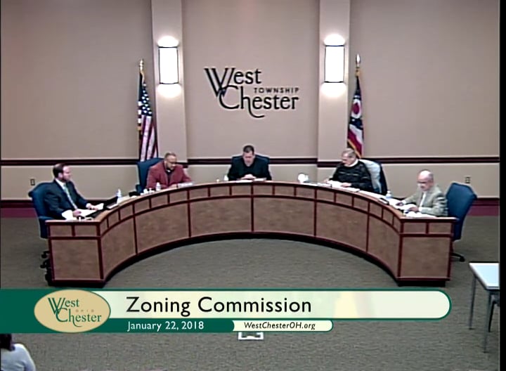 West Chester Township Zoning Commission meeting of January 22, 2018 on