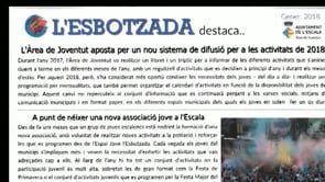 L'espai jove l'Esbotzada de l'Escala publica un fulletó informatiu mensual