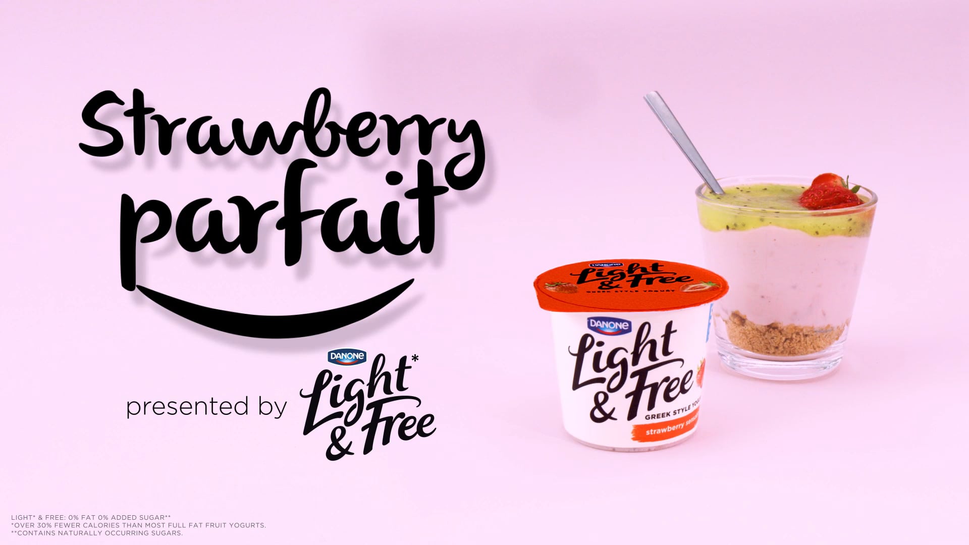 Danone - Light & Free - Strawberry Parfait