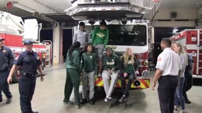 Lady Bears Bring Dinner to Fire Station #1