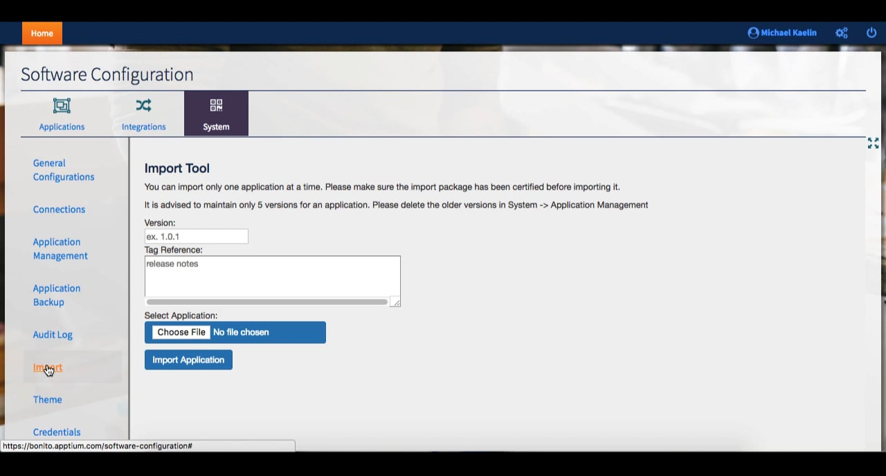 Import Application on Vimeo