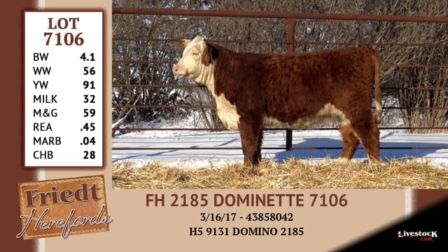 Lot #7106 - FH 2185 DOMINETTE 7106