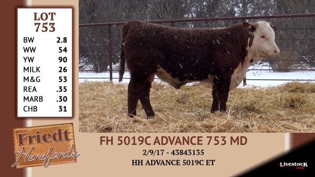Lot #753 - FH 5019C ADVANCE 753 MD
